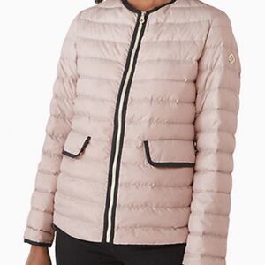 Kate Spade grosgrain packable down puffer size Small Dusty Pink